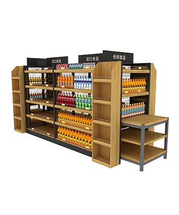 鋼木貨架雙面架